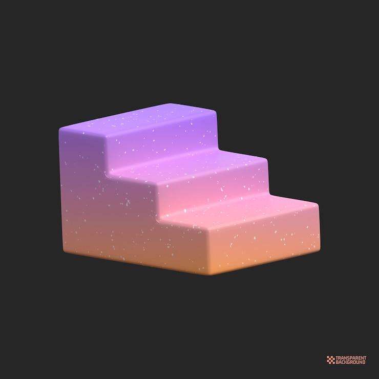 PSD 3d-rendering abstract gradient object kunst geometrische vormen