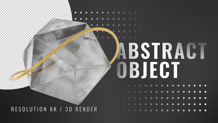 PSD 3d рендеринг абстрактного объекта