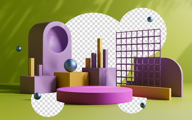 3d rendering abstract platform podium product presentation backdrop