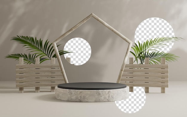 3D-рендеринг абстрактная платформа подиум презентация продукта фон