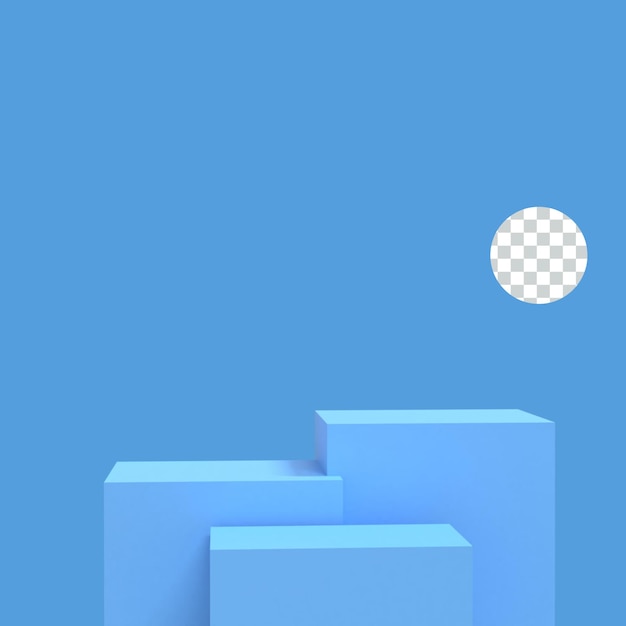 PSD rendering 3d del podio astratto con sfondo trasparente