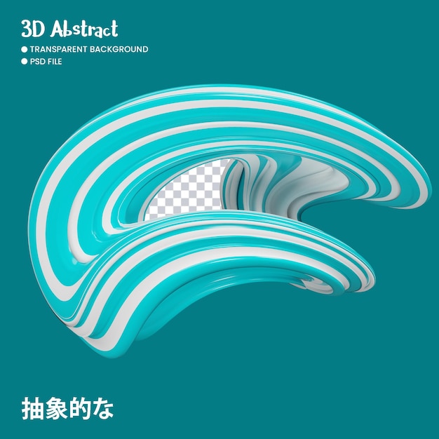 Rendering 3d di forme astratte