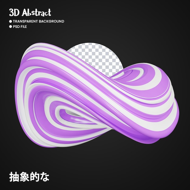 PSD rendering 3d di forme astratte