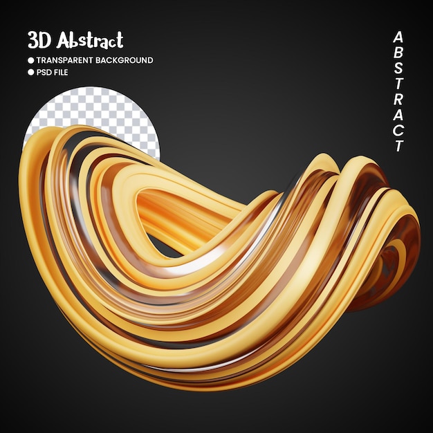 PSD rendering 3d di forme astratte