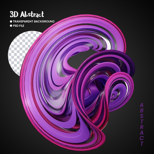 PSD 3d rendering of abstract shapes