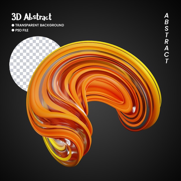 PSD rendering 3d di forme astratte