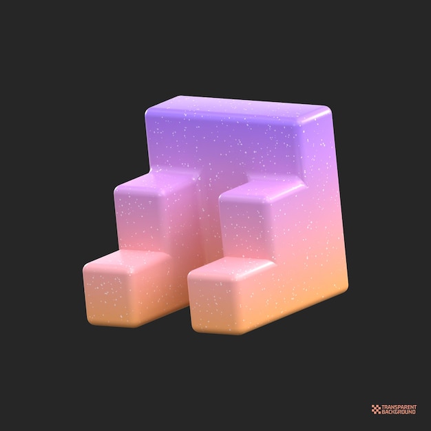 3D-rendering Abstrakt Gradient Objekt kunst geometriske former