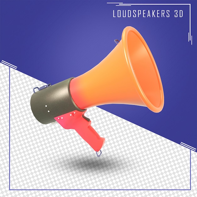 3d rendering of Advertisement loudspeaker