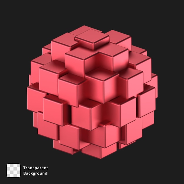 3D-rendering af et abstrakt objekt
