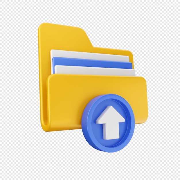 3D-rendering af mappeikon illustration