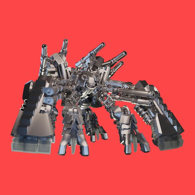 3D rendering aktywów obiekt metalowy