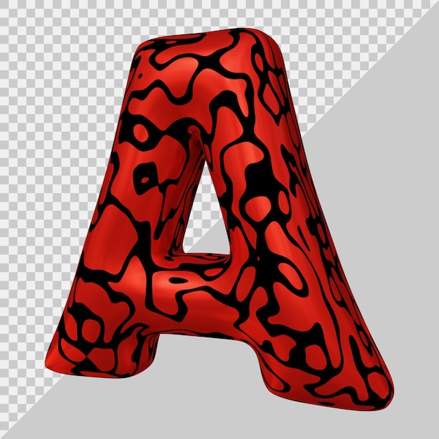 3d rendering of alphabet letter a balloon