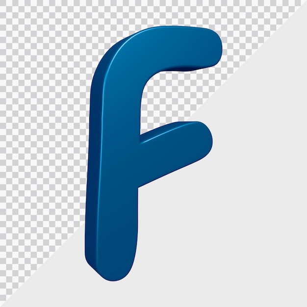 3d-рендеринг буквы f алфавита
