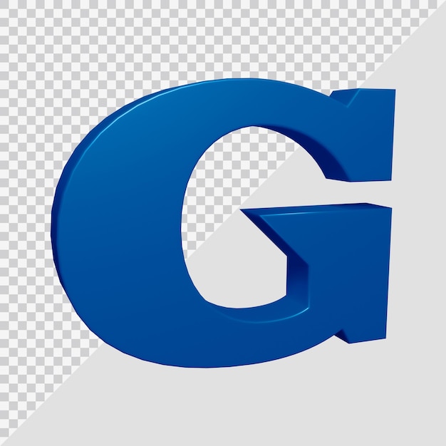 3d rendering of alphabet letter g