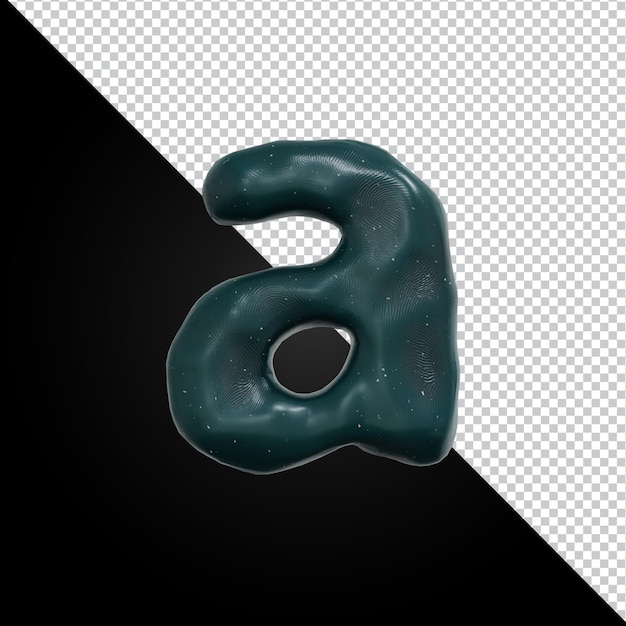 PSD 3d rendering of alphabet letter a isolated