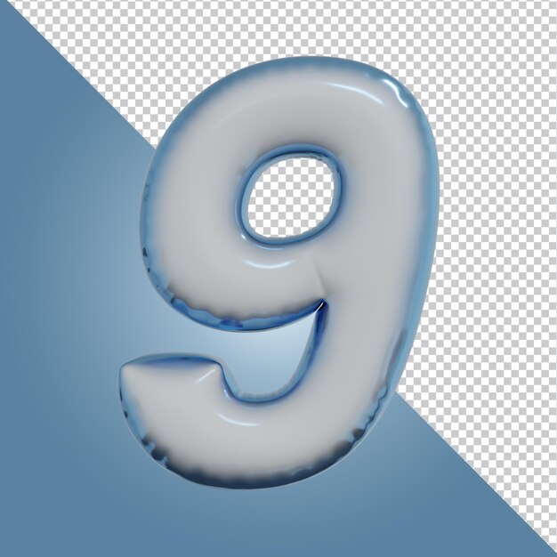 PSD 3d rendering of alphabet letter isolated