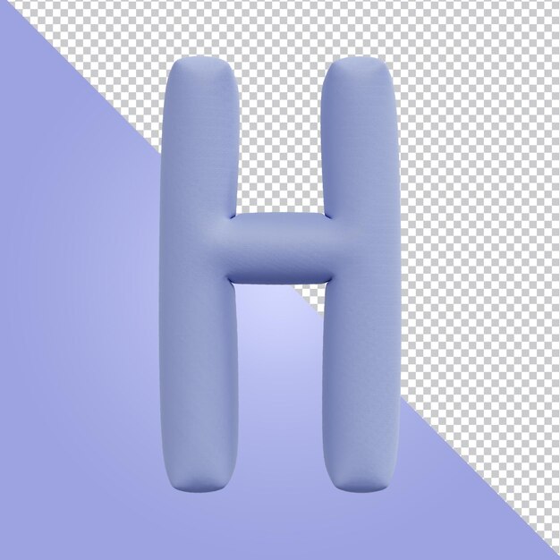 3d rendering of alphabet letter isolated