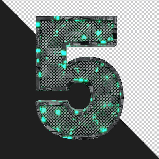 PSD 3d rendering of alphabet letter isolated