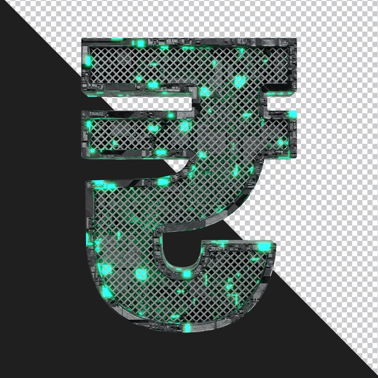 PSD 3d rendering of alphabet letter isolated