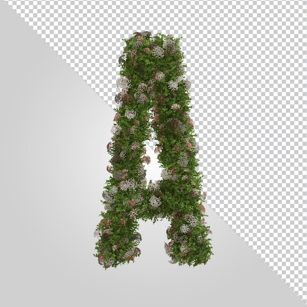 分離されたアルファベット文字の3dレンダリング
