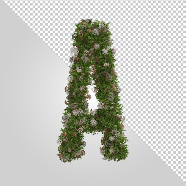 3d rendering of alphabet letter isolated