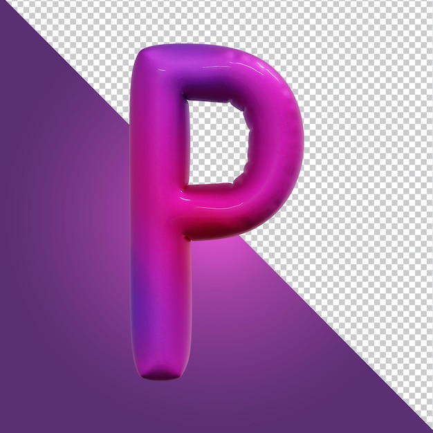 3d rendering of alphabet letter isolated