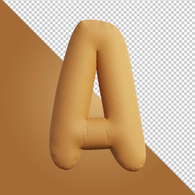 分離されたアルファベット文字の3dレンダリング