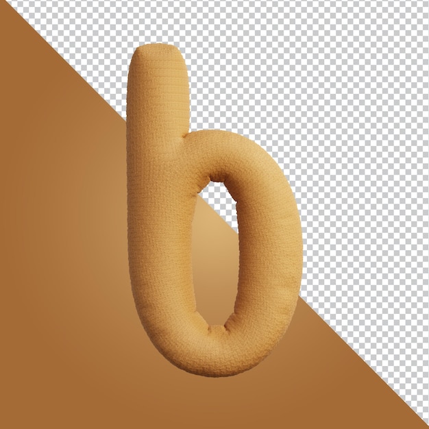 3d rendering of alphabet letter isolated