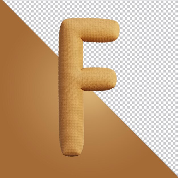 3d rendering of alphabet letter isolated