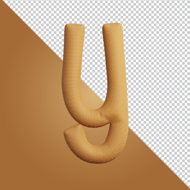 3d rendering of alphabet letter isolated