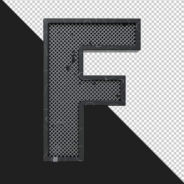 3d rendering of alphabet letter isolated