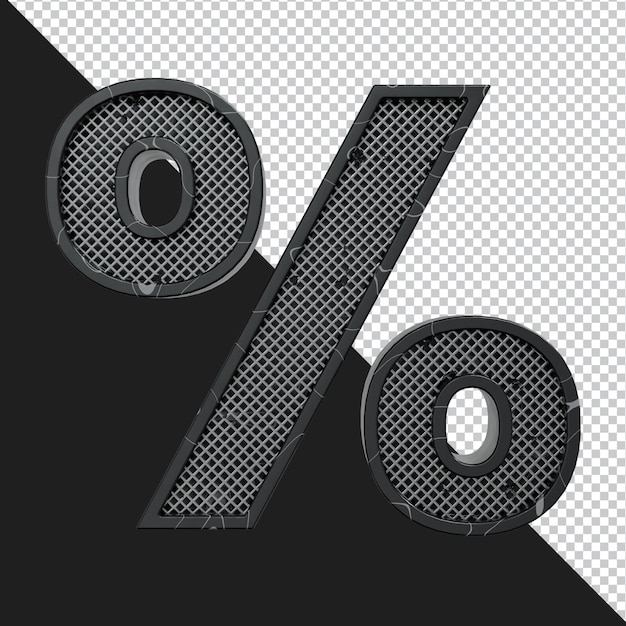 分離されたアルファベット文字の3dレンダリング