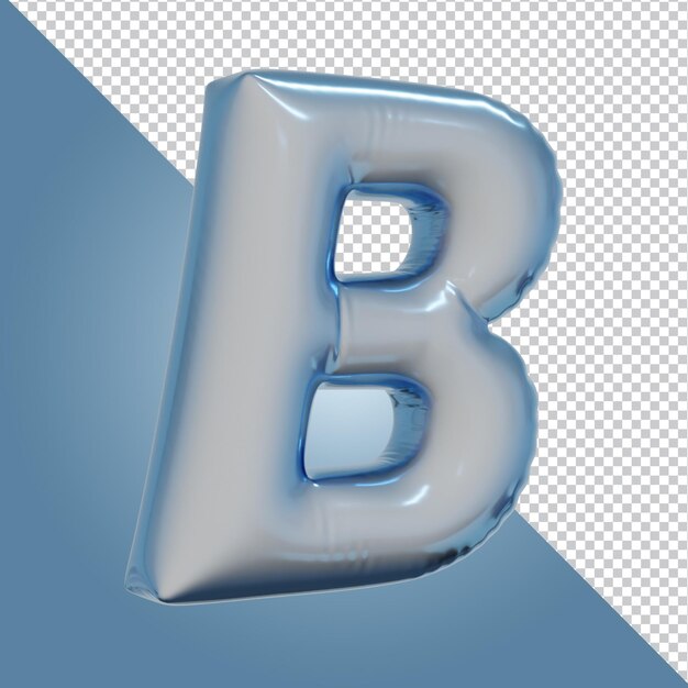 PSD 3d rendering of alphabet letter isolated