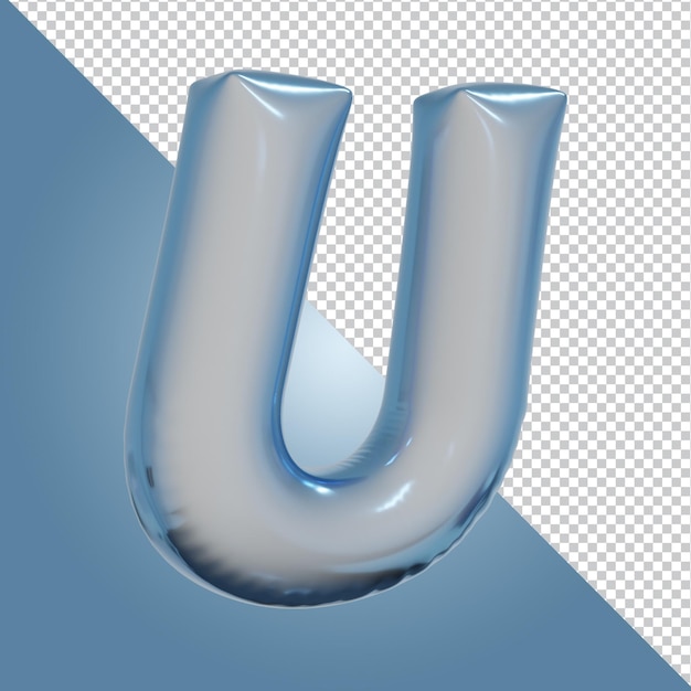 3d rendering of alphabet letter isolated