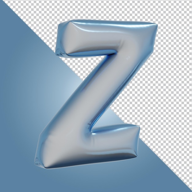 PSD 3d rendering of alphabet letter isolated