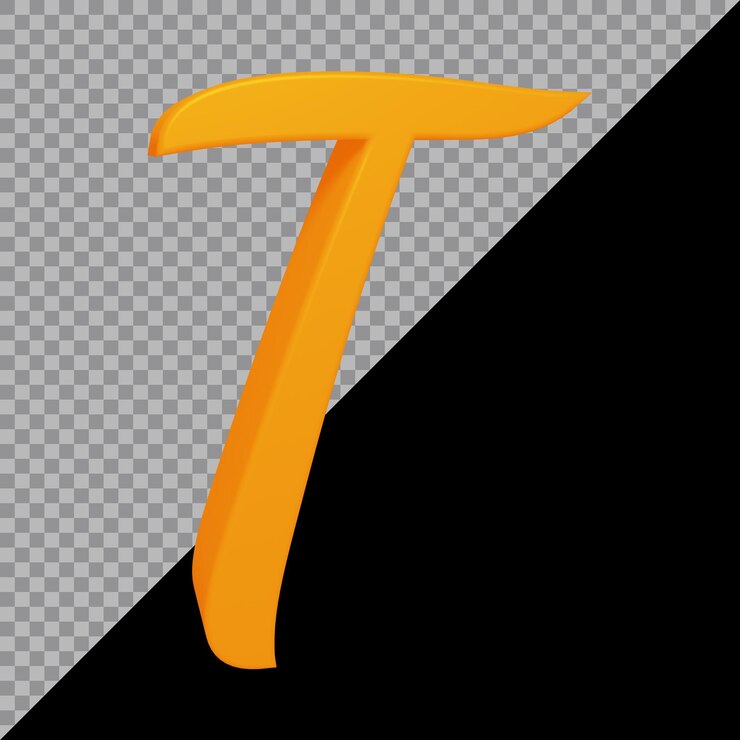 PSD 3d 字母字母 t 的表示