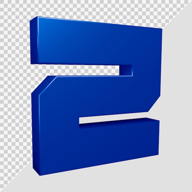 3d rendering of alphabet letter z