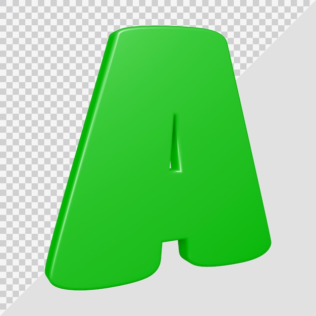 3d rendering of alphabet letter a