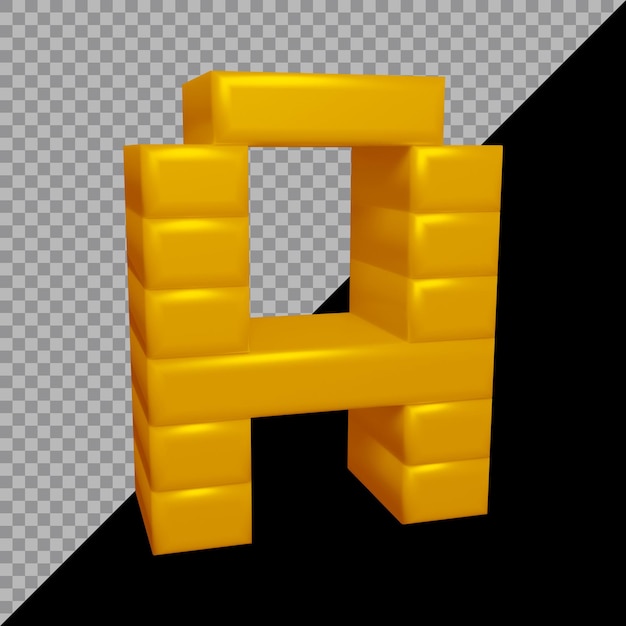 アルファベットの3Dレンダリング