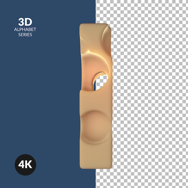 알파벳 문자의 3d 렌더링