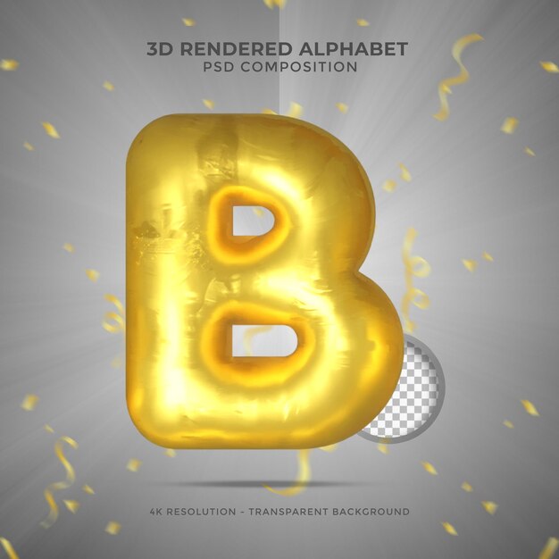 3d 렌더링 알파벳 문자 3d 문자 알파벳 글꼴 호일 기호 구성에 대한 현실적인 영어 알파벳