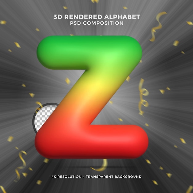 3d rendering alphabet letters 3d letter alphabetical font foil symbol realistic english alphabet