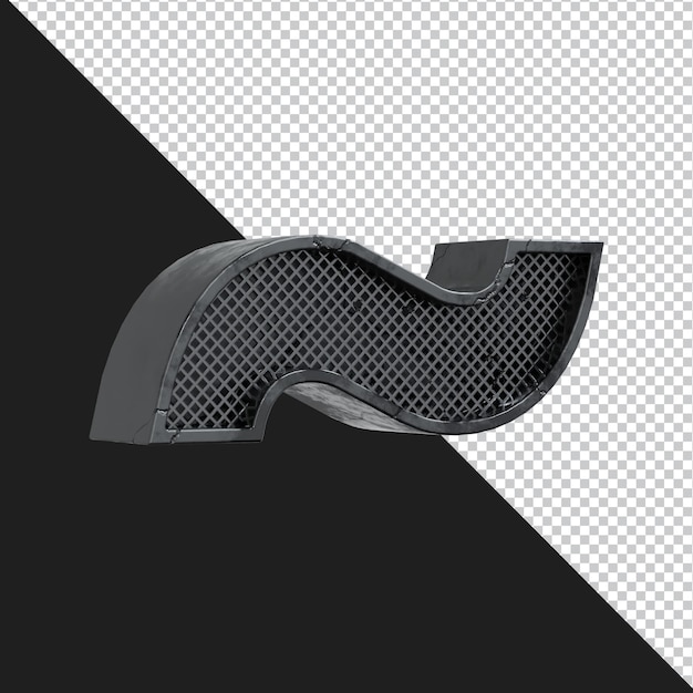 알파벳 물결표 문장 부호 기호 절연의 3d 렌더링