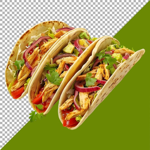 PSD 3d rendering of a american tacos on transparent background ai generated