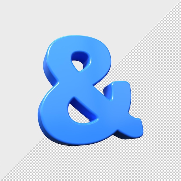 3d rendering ampersand sign