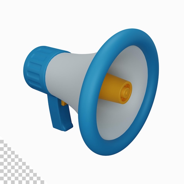 3d rendering announcement or megaphone isolated useful for business company and finance design