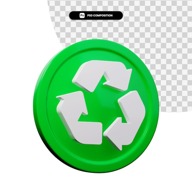 3d rendering arrow icon isolated