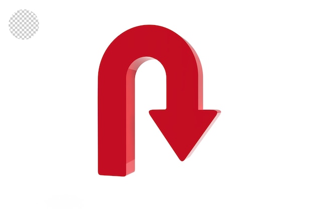 3d rendering arrow icon transparent