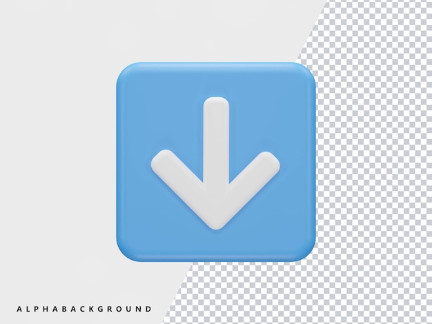 3d rendering arrow icon transparent