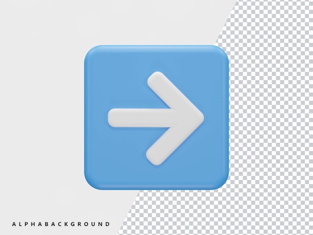 3d rendering arrow icon transparent